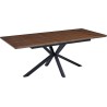 Stół rozkładany loft Logan 160x90cm orzech / czarny mat Signal