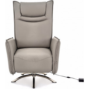 Notos grey&amp;black faux leather reclining armchair Signal