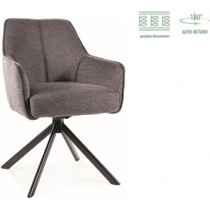 Notti Brego 18 dark grey&amp;black swivel chair Signal