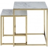 Alisma marble&amp;gold set of coffee tables Actona