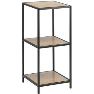 Seaford II 53 oak&amp;black small industrial shelving unit Actona