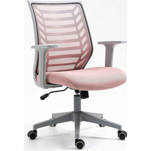 Q-320 pink&amp;grey youth mesh desk chair Signal