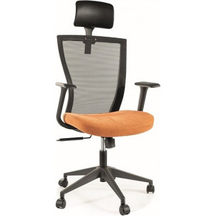 Q-328h black&amp;orange office chair with headrest Signal