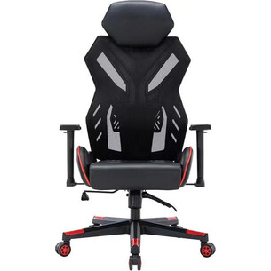 Fotel biurkowy z regulowanymi podłokietnikami Revolt czarny/czerwony Signal 2