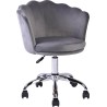 Rose velvet grey shell desk chair Signal