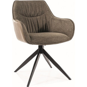 Sempre olive green&amp;matt black swivel chair Signal