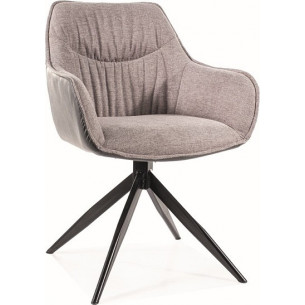 Sempre gray&amp;black matt swivel chair Signal