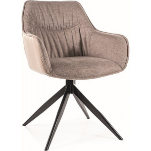 Sempre beige&amp;black matt swivel chair Signal