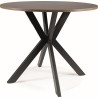 Talia II 90cm walnut&amp;black matt round loft table Signal