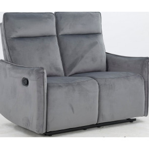 Travis 127cm bluvel 14 grey two-seater velvet sofa Signal