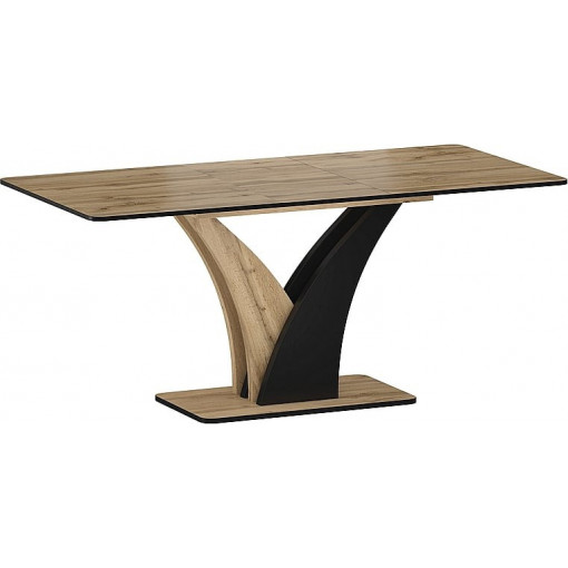 Vento 120x68cm oak artisan&amp;black extendable table on one leg Signal