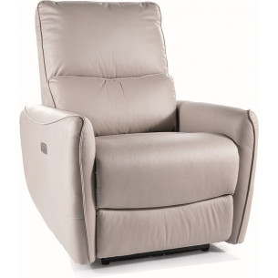 Zefir beige faux leather reclining armchair Signal