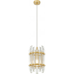 Alexandria 19cm transparent&amp;goldhampton glass pendant lamp ZumaLine