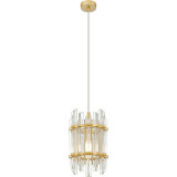 Lampa wisząca szklana hampton Alexandria 19cm transparentny / złoty Zumaline