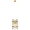 Lampa wisząca szklana hampton Alexandria 19cm transparentny / złoty Zumaline