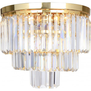 Amedeo 25cm transparent&amp;gold glamour crystal ceiling lamp ZumaLine