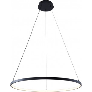 Lampa wisząca okrągła nowoczesna Breno LED 60cm czarna Zumaline