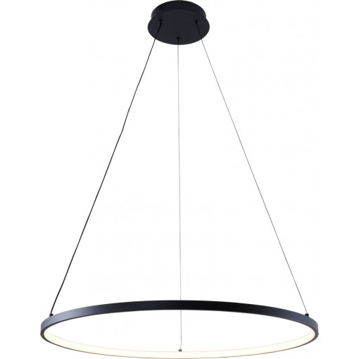 Lampa wisząca okrągła nowoczesna Breno LED 60cm czarna Zumaline