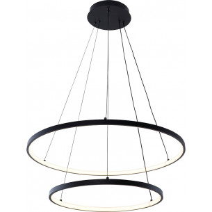 Breno LED 60cm black double Round pendant lamp ZumaLine