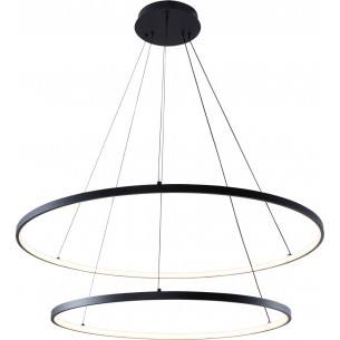 Breno LED 80cm black double Round pendant lamp ZumaLine