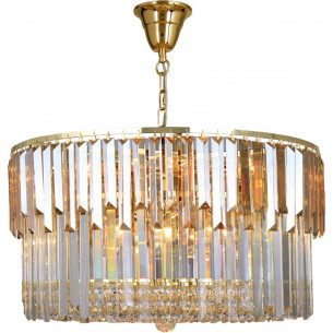 Żyrandol kryształowy glamour Camille 60cm złoty / przeźroczysty Zumaline