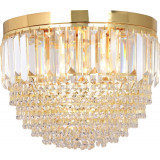 Plafon kryształowy glamour Charlotte 40cm złoty / przeźroczysty Zumaline