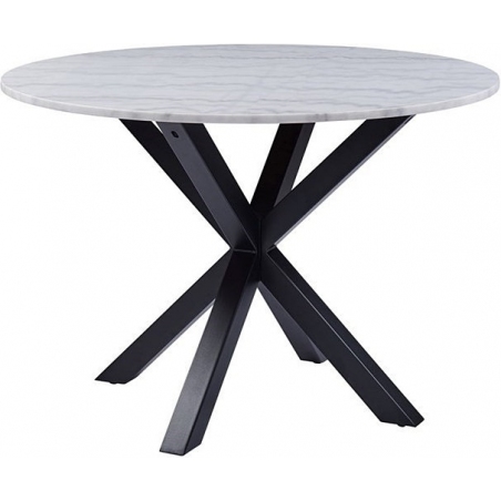 Heaven 110 marble&amp;black round dining table Actona