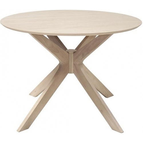 Duncan 105 oak round scandinavian dining table Actona