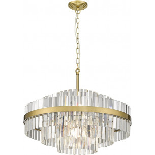 Constantinople 66.5cm brass&amp;transparent hampton glass pendant lamp ZumaLine