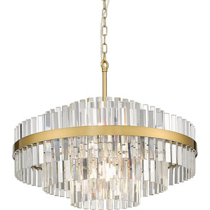 Lampa wisząca szklana hampton Constantinople 66,5cm mosiądz / przeźroczysty Zumaline 2