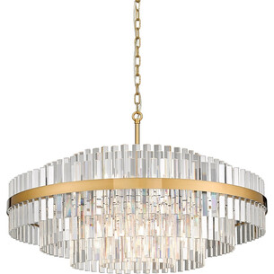 Lampa wisząca szklana hampton Constantinople 87,5cm mosiądz / przeźroczysty Zumaline 2