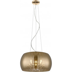 Crystal 40cm gold glass pendant lamp with crystals ZumaLine