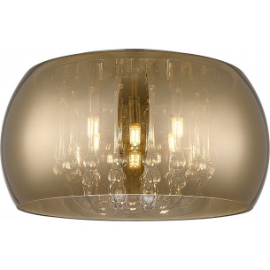 Crystal 40cm gold glass ceiling lamp with crystals ZumaLine