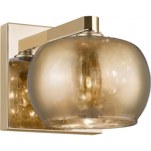 Crystal gold glass wall lamp ZumaLine