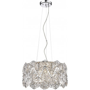 Davi 41.5cm silver crystal pendant lamp ZumaLine