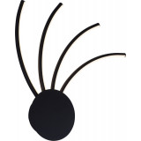 Diogo black modern LED wall lamp with adjustable light color ZumaLine