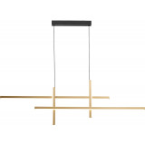 Lampa wisząca modern glamour z regulacją barwy światła Edge LED 120cm czarny / złoty Zumaline