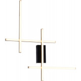 Kinkiet modern glamour z regulacją barwy światła Edge LED czarny / złoty Zumaline