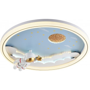 Focus LED 47cm white&amp;blue ceiling lamp for a boy with astronaut ZumaLine