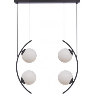 Helix 64cm white&amp;black 4 glass globes pendant lamp ZumaLine