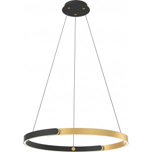 Linos LED 61.5cm black&amp;gold Round pendant lamp ZumaLine