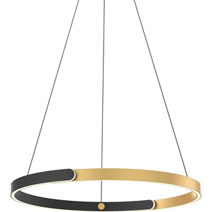 Linos LED 61.5cm black&amp;gold Round pendant lamp ZumaLine 2