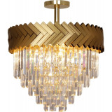 Lampa sufitowa kryształowa Lyon 50cm złoty / przeźroczysty Zumaline