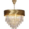 Żyrandol kryształowy glamour Lyon 50cm złoty / przeźroczysty Zumaline