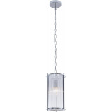 Lampa wisząca szklana hampton Marmo 15cm przeźroczysty / srebrny Zumaline