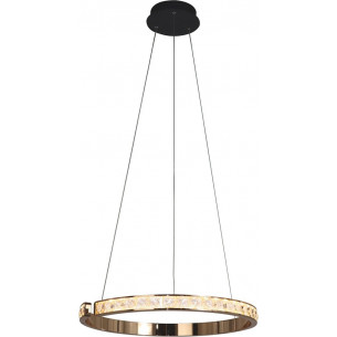 Muriel LED 60cm black&amp;french gold Round crystal pendant lamp ZumaLine