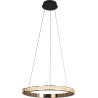 Lampa wisząca okrągła z kryształkami Muriel LED 60cm czarny / francuskie złoto Zumaline