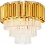 Prima 40cm golden&amp;transparent glass glamour ceiling lamp ZumaLine