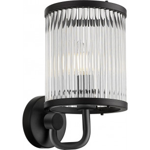 Sergio 15cm black hampton glass wall lamp ZumaLine