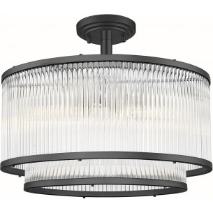 Sergio 41.5cm black hampton glass ceiling lamp ZumaLine